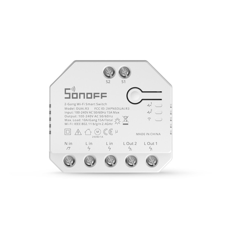 Sonoff Dual Lite (R3) 2 grupu WiFi viedais relejs