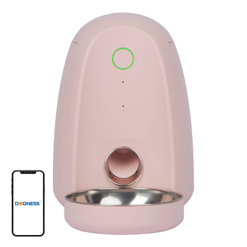 Viedais pārtikas dozators ar plastmasas bļodu WIFI mini Dogness (rozā))