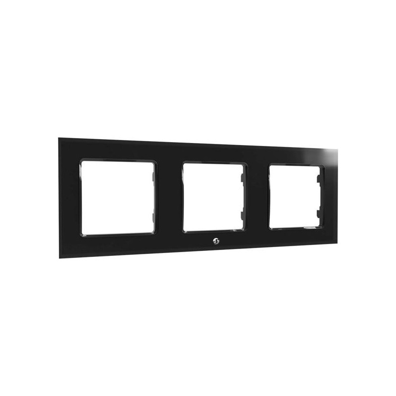Shelly Wall Frame 3 (for wall switch) - Black