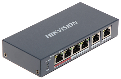 SLĒDZIS POE DS-3E0106P-E/M 4-PORT Hikvision