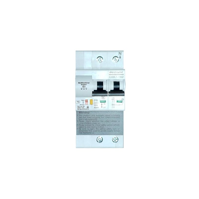 Wi-Fi Smart Mini Circuit Breaker, with power meter and overload protection (max. 10A, 1P+1N)