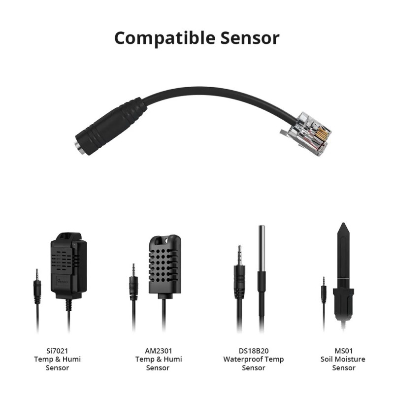 Sonoff AL010, адаптер RJ9 4P4C (для подключения ранее приобретенных SI7021, AM2301, DS18B20 или MS01).