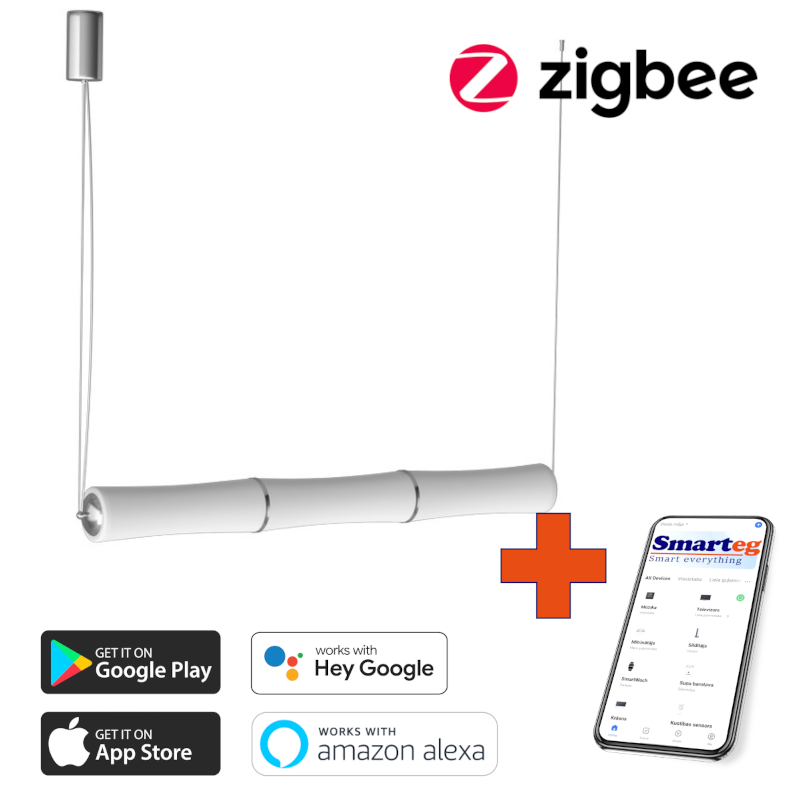 Bamboo celling lamp 135cm 45W (Zigbee)