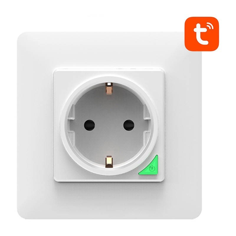 Smart WiFi sienas kontaktligzda N-WOT10-EU-W TUYA (balta) Avatto
