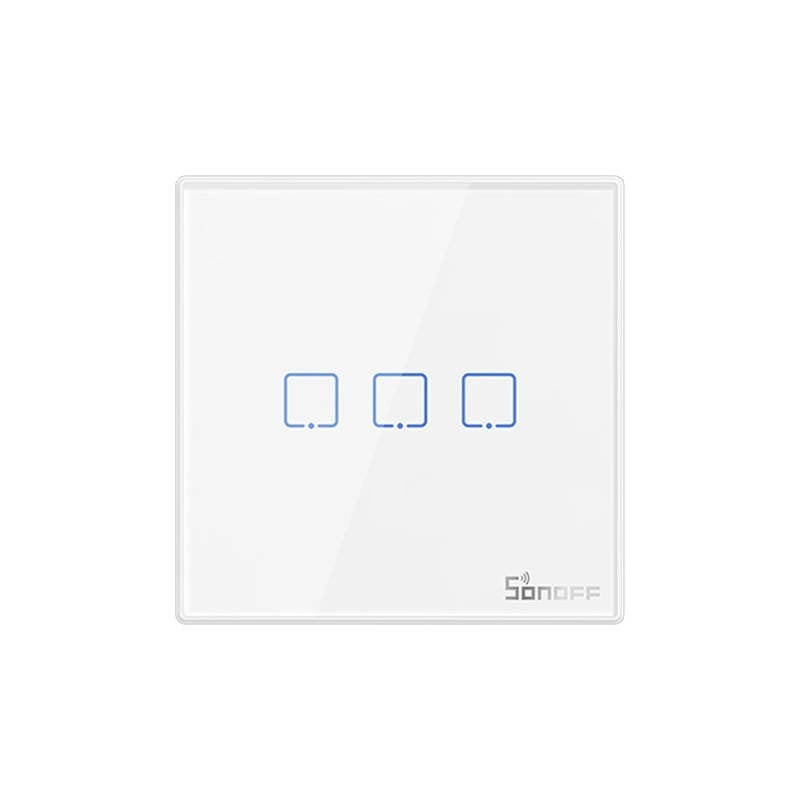 Умный беспроводной настенный выключатель Sonoff T2EU3C-RF 433 МГц (3-канальный)