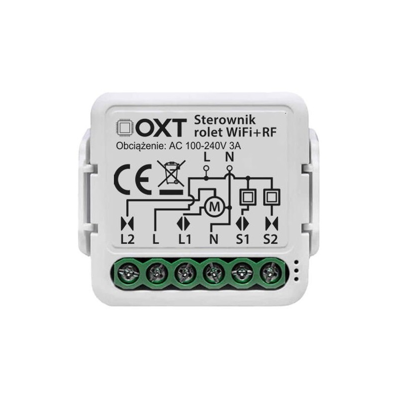 OXT module mini roller blinds controller, slat inclination angle WiFi+RF TUYA