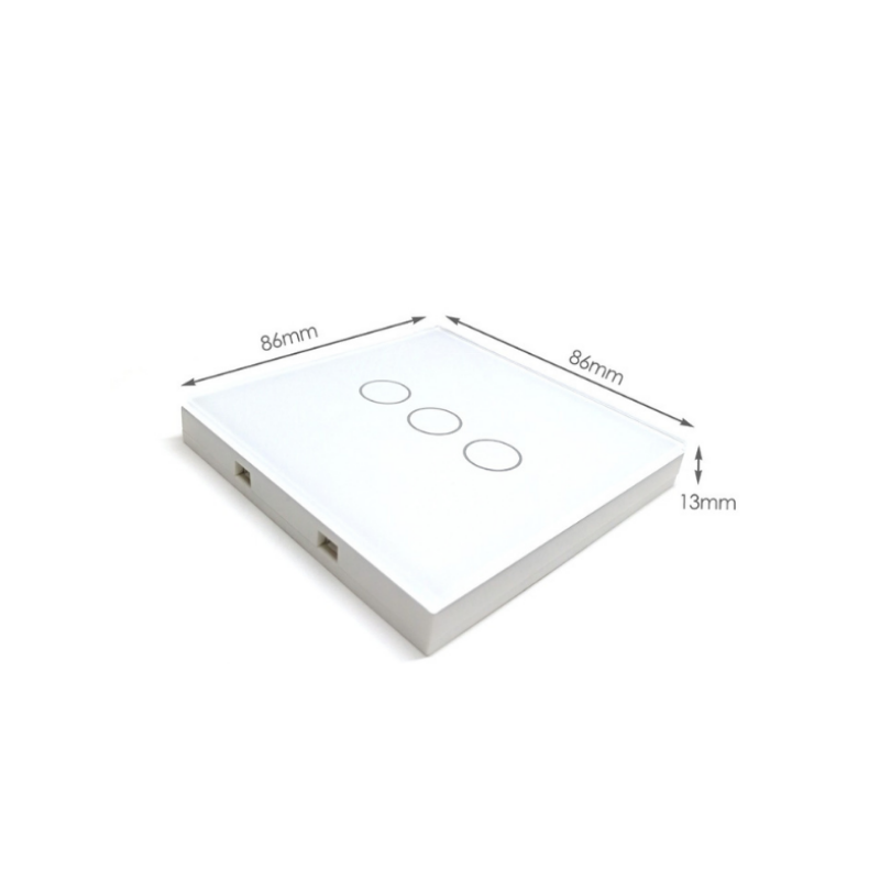SmartWise T1R2W (R2) 2-gang wireless RF wall touch switch (white)