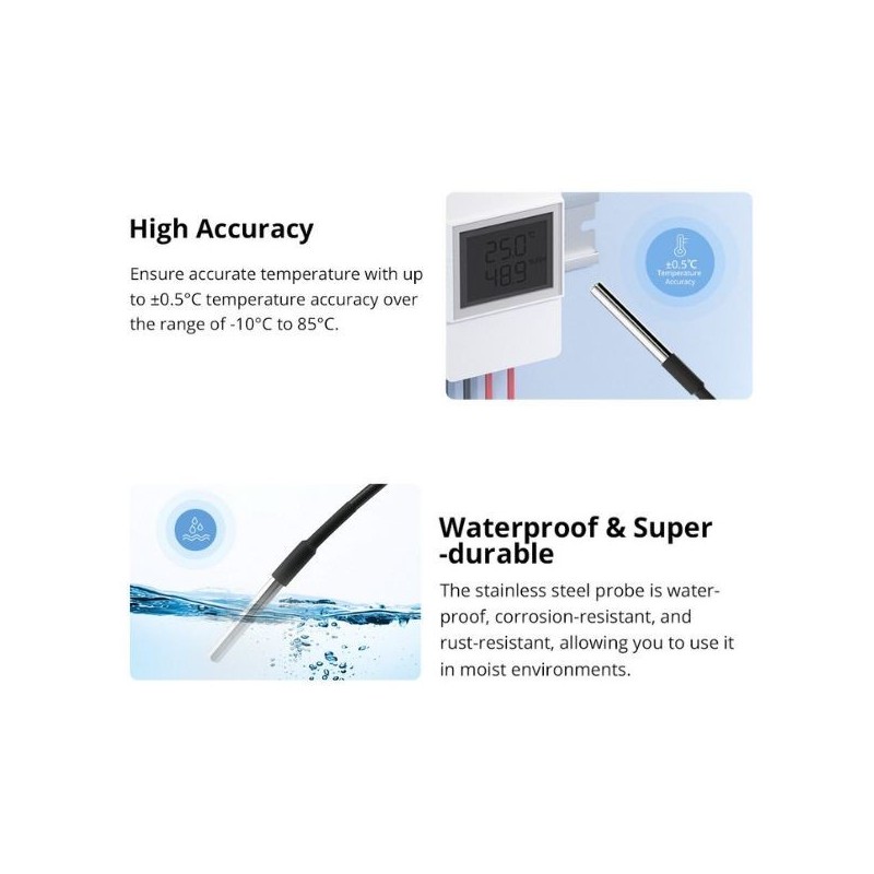 Sonoff WTS01 waterproof temperature sensor (with RJ9 4P4C connector)
