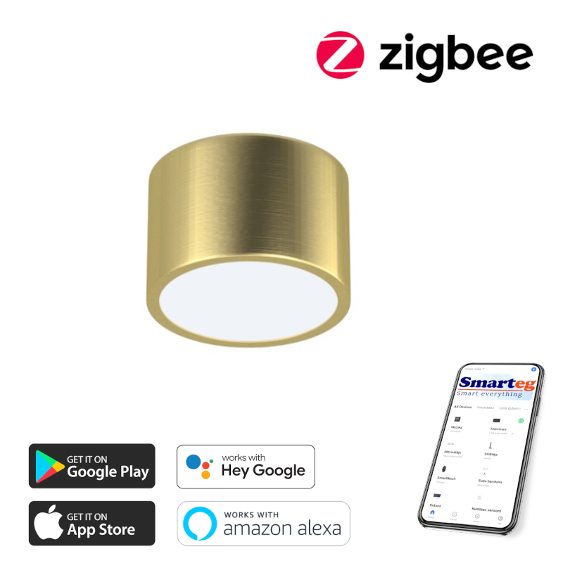 Gudrais griestu apgaismojums 15cm 12W Zigbee