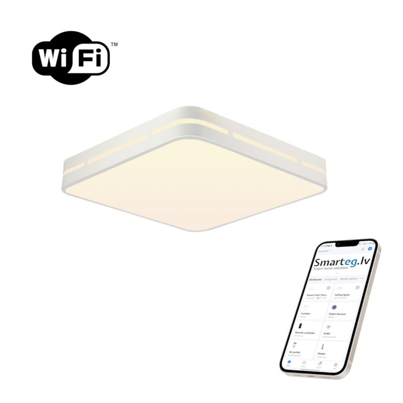 LED RGB Ceiling light square 42cm 48W Wi-Fi