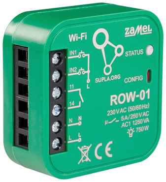 SMART SWITCH ROW-01 Wi-Fi 230 В переменного тока ZAMEL