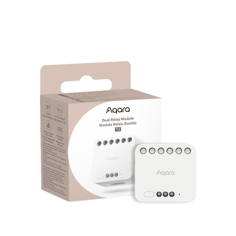 AQARA Dual Relay Module T2 (ar neitrālu), ar jaudas mērītāju un bloķēšanas režīma atbalstu veltņa sh
