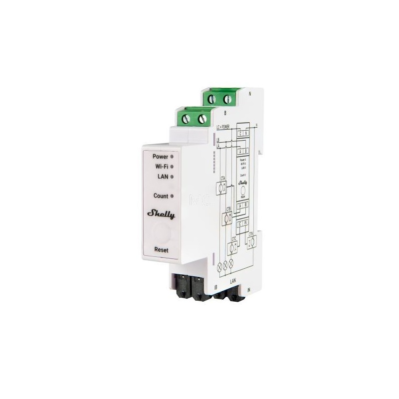 Shelly PRO 3EM-400A next generation professional 3-phase energy meter (3 x 400A)