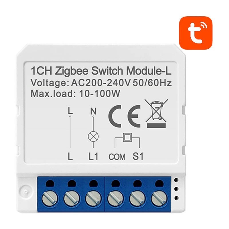 Модуль интеллектуального переключателя ZigBee LZWSM16-W1 без нейтрали TUYA Avatto