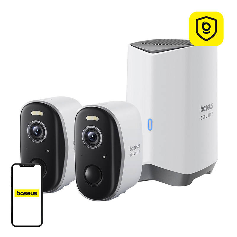 Baseus N1 Plus 2K āra kameru komplekts (balts)