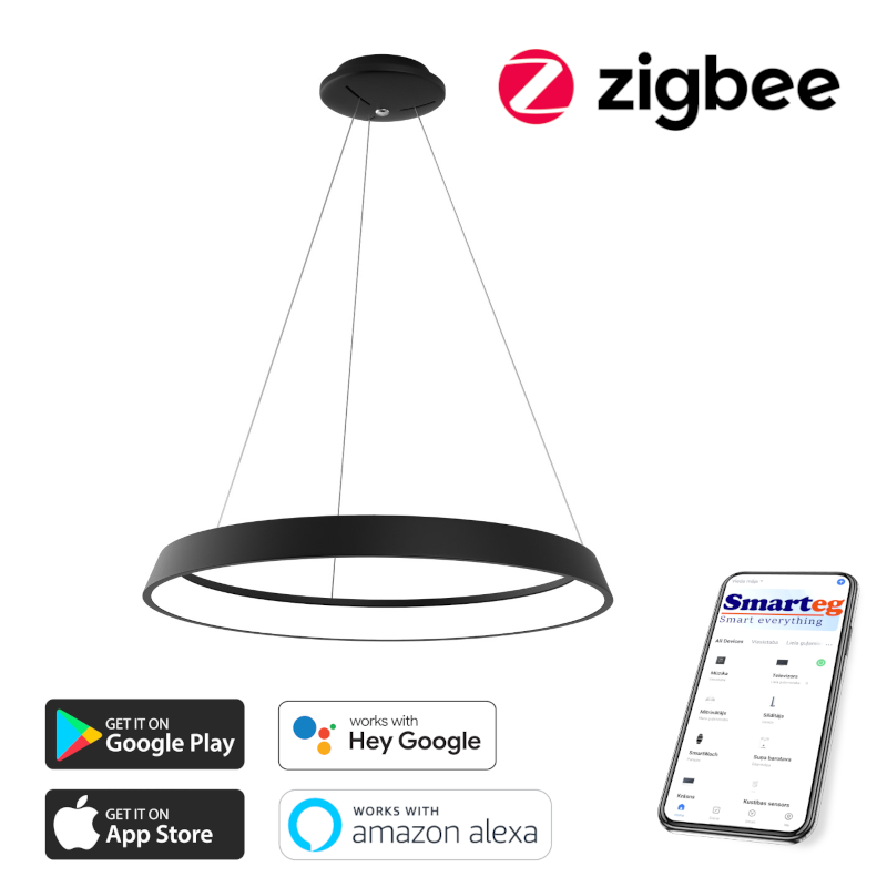 Smart celling lamp 60cm 39W black (Zigbee)