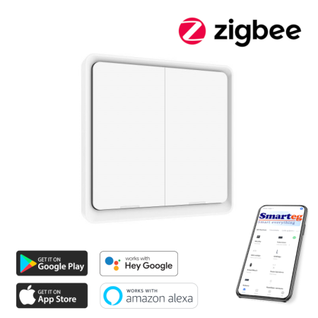 2 pogu sienas slēdzis (Zigbee)