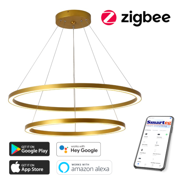 LED lampa 60+80cm, 93W Zigbee