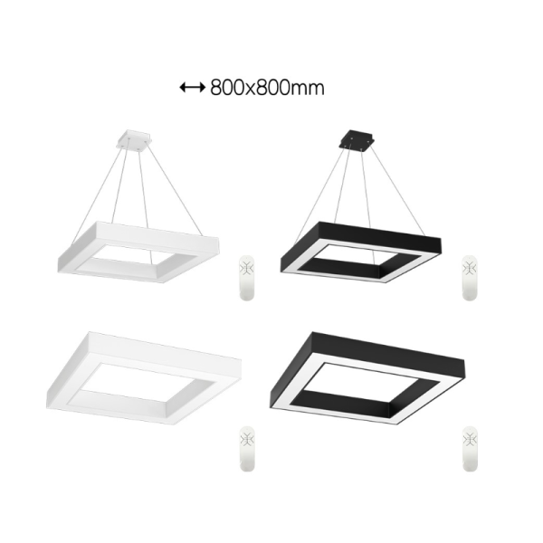 CANTO SLIM Умный подвесной светильник 80x80x7см 60Вт черный Zigbee 3.0