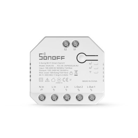 Sonoff Dual Lite (R3) 2 grupu WiFi viedais relejs