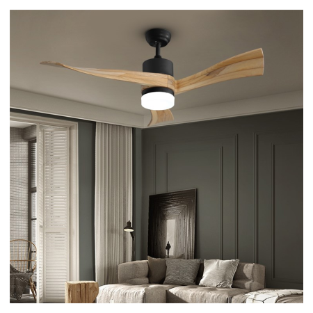 SOFISTICADO Smart LED griestu lampa ar ventilatoru Tuya WiFi melns/koks