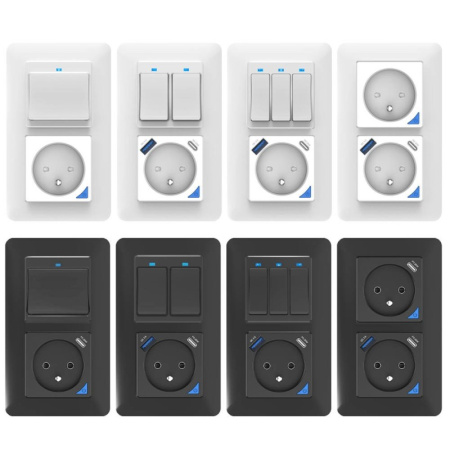 PSMART USB mērīšanas ligzda melna RM WiFi TUYA