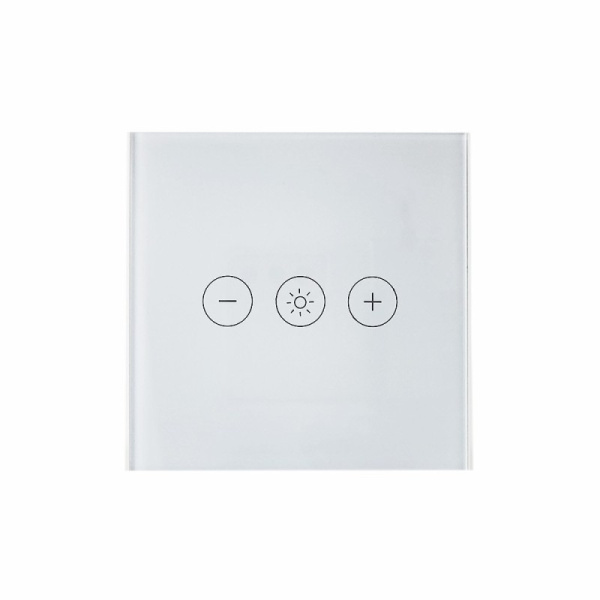 SmartWise Dimmer, saderīga ar eWeLink lietotni, Wi-Fi pieskāriena reostata slēdzis (ar baltu stikla priekšējo paneli)