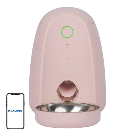 Viedais pārtikas dozators ar plastmasas bļodu WIFI mini Dogness (rozā))