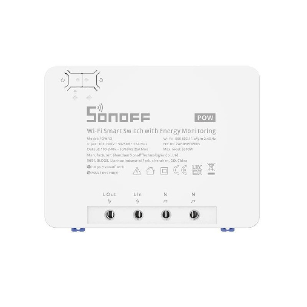 Viedais Wi-Fi slēdzis ar enerģijas pārraudzības Sonoff POWR3 (25A/5500W)