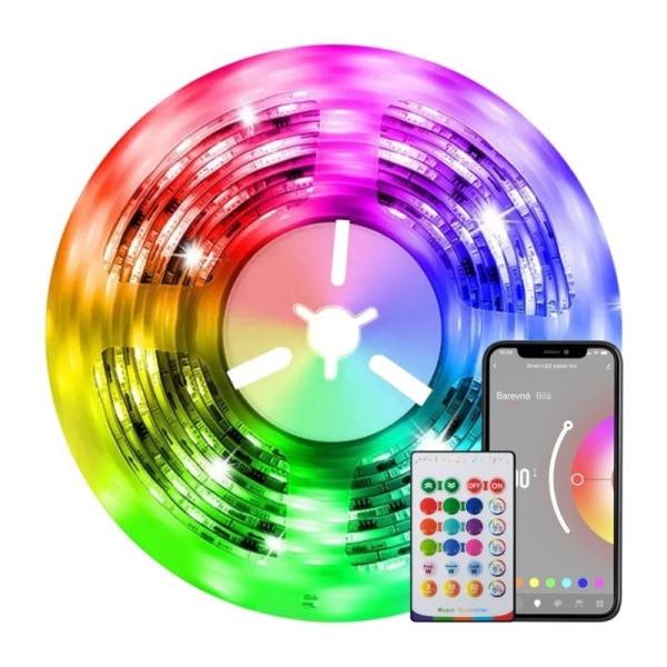 Neo SMART LED sloksne 10m, RGB, CCT, krāsains, aptumšojams, wifi, IR tālvadības pults