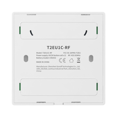 SONOFF T2 EU 3C RF (86 tips) RF 433MHz bezvadu sienas panelis, 3 grupas