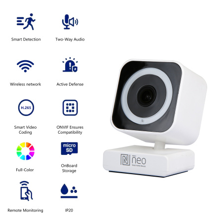 Immax NEO liTE Smart Security iekštelpu kamera LITTLE CUBE, WiFi 2.4GHz, 3MP, ONVIF