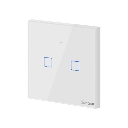 Smart Switch WiFi + RF 433 Sonoff T1 EU TX (2 kanāli)