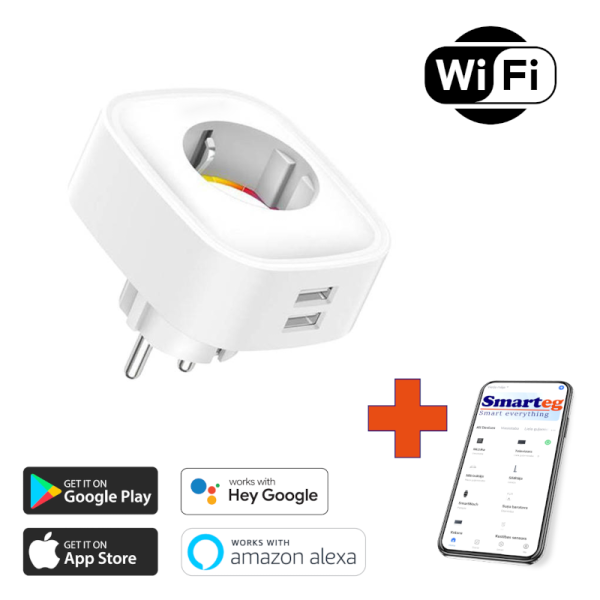 Viedais spraudnis 2xUSB Wi-Fi
