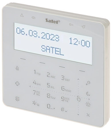 SIGNALIZĀCIJAS VADĪBAS PANEĻA SENSORISKĀ TASTATURA INT-KSG2R-W SATEL