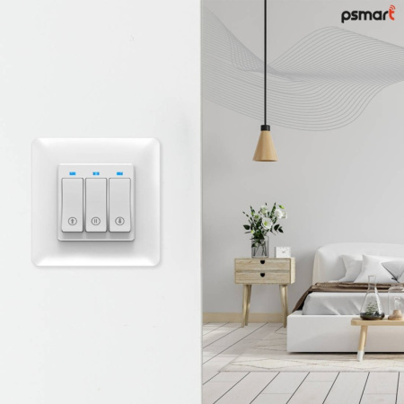Balts rullīšu slēdzis 3 pogas Zigbee
