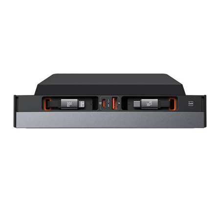 Hub Baseus T-Space ar USB-C līdz zibens kabeļiem Tesla automašīnām (melns)