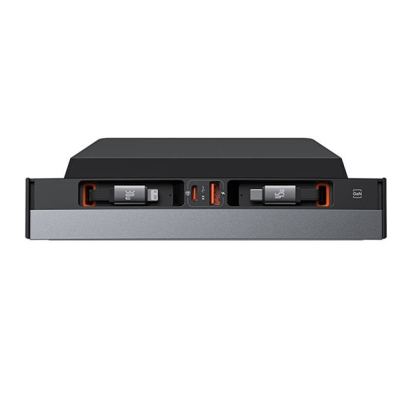 Hub Baseus T-Space ar USB-C līdz zibens kabeļiem Tesla automašīnām (melns)