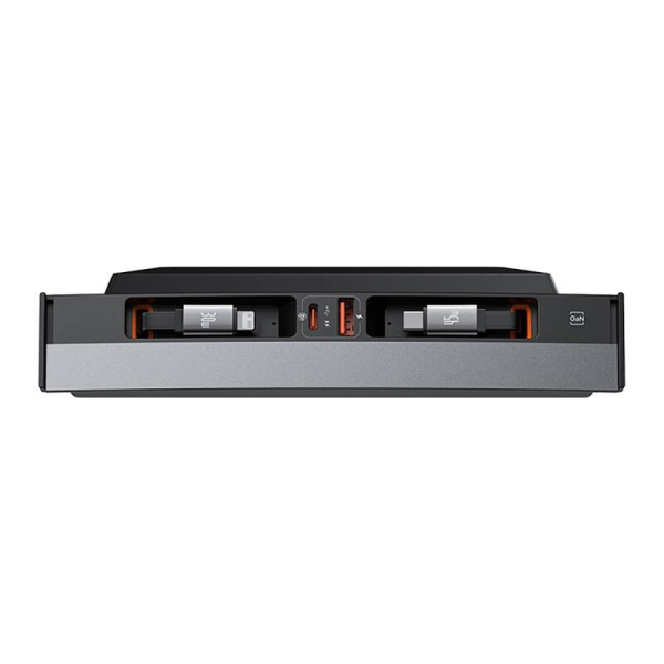 Hub Baseus T-Space ar USB-C līdz zibens kabeļiem Tesla automašīnām (melns)