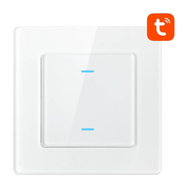 Viedais gaismas slēdzis WiFi N-TS10-W2 2 virzienu TUYA (balts) Avatto
