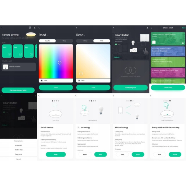 TUYA intelligent ZigBee scene and lighting remote control