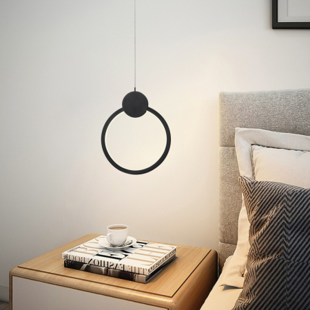 OVALE Smart piekarams gaismeklis melns 26cm 18W Tuya WiFi ar BEACON atbalstu