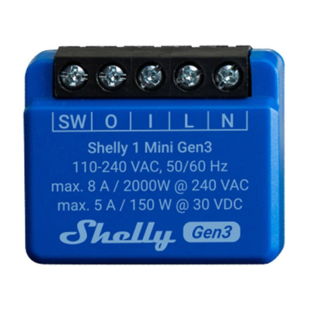 Kontrolieris Shelly 1 Mini Gen3