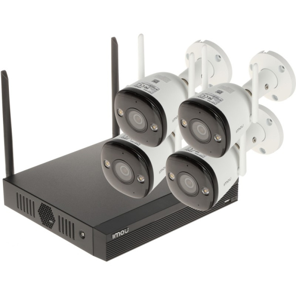 UZRAUDZĪBAS KOMPLEKTS/NVR1104HS-W-S2/4-F22FE Wi-Fi, 4 KANĀLU HDD 1 TB — 1080p 2,8 mm IMOU