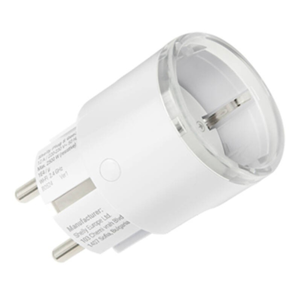 Shelly Plug S Mtr Gen3 viedā kontaktligzda (balta)