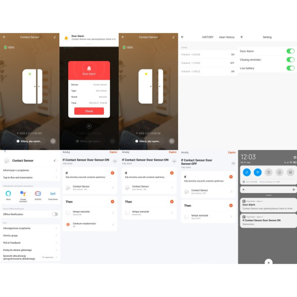 CS ZigBee TUYA durvju un logu atvēršanas sensors