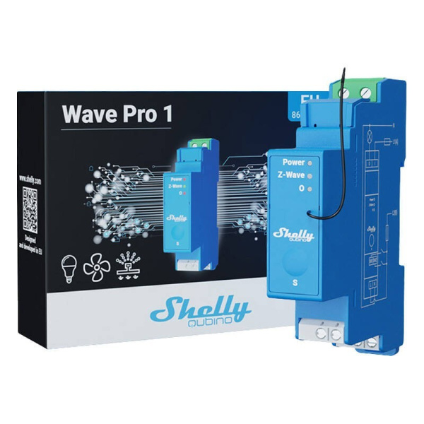 1-канальное реле на DIN-рейку Shelly Qubino Pro 1