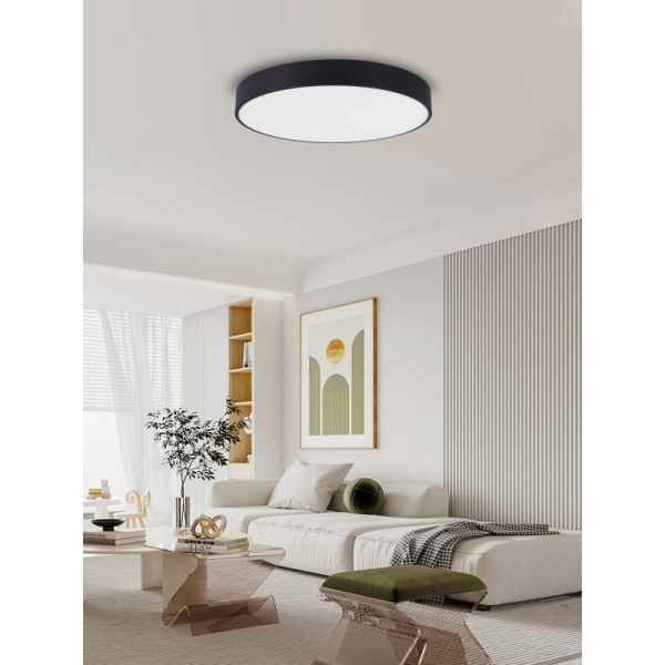 RONDATE SLIM Умный потолочный светильник 80 x 7см 65Вт черный Zigbee 3.0