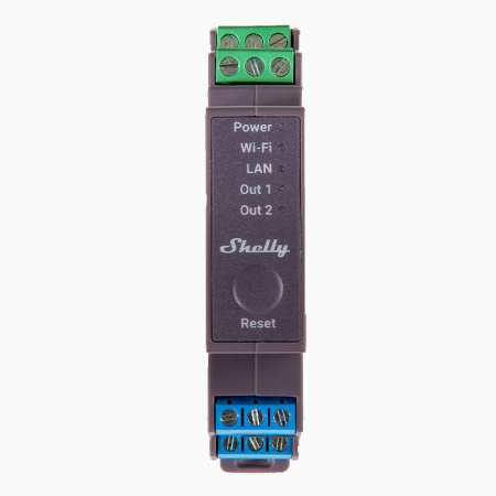 Divu kanālu viedais relejs Pro 2 Shelly