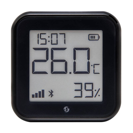 Temperatūras un mitruma sensors WIFI Shelly H&T gen3 (melns)